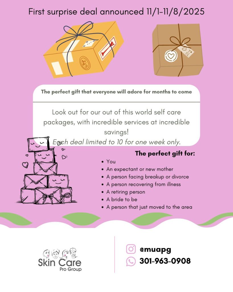 New Fall 2025 Facial Gift Packages, Frederick MD