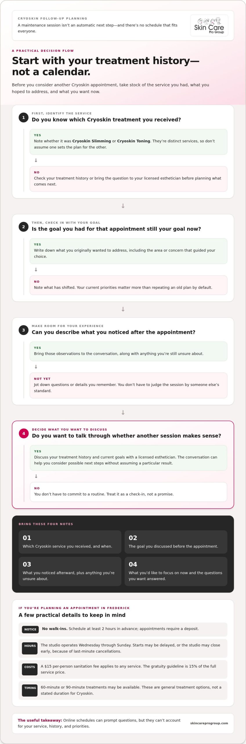 Cryoskin Maintenance Sessions: How to Plan Your Next Steps